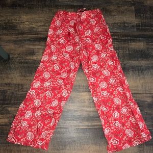 flowy floral pants